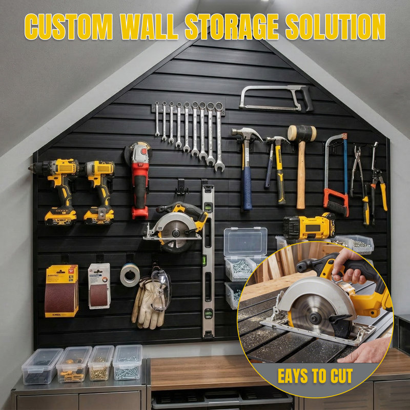 WFX Utility™ Slatwall Panel 8' X 4' PVC Heavy Duty Garage